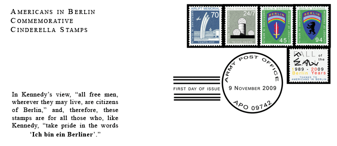Americans in Berlin Ciderella Stamp Envelope